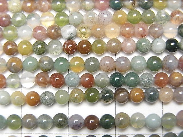 Indian Agate Round 3mm 1strand beads (aprx.15inch/37cm)