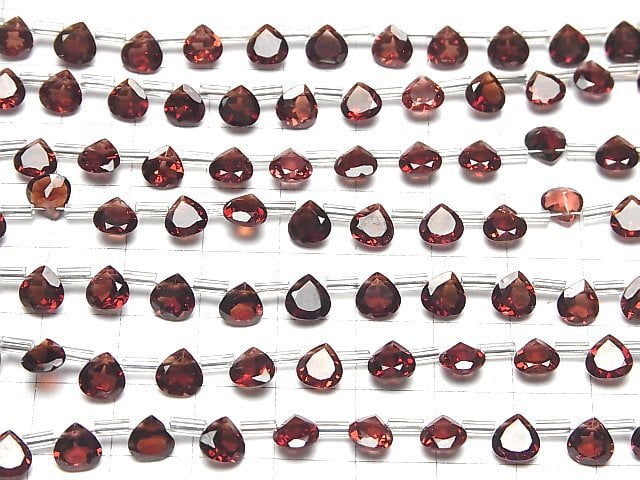 Hochwertiger Mosambik Granat AAA Kastanien-facettiert 6x6mm 1Strang Perlen (18Stücke)