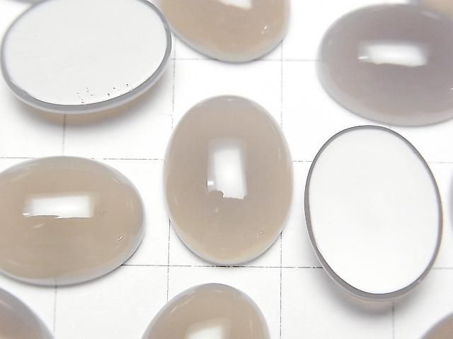 灰色縞瑪瑙 AAA 橢圓形素面蛋面 16x12mm 3顆