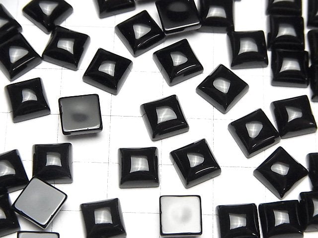 Onyx AAA Quadrat Cabochon 8x8mm 5 Stück