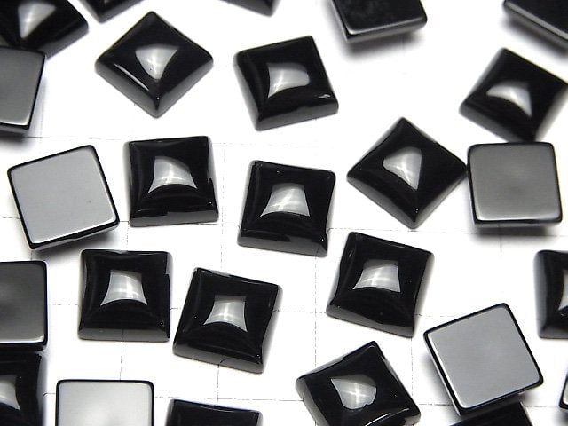 Onyx AAA Quadrat Cabochon 10x10mm 5 Stück