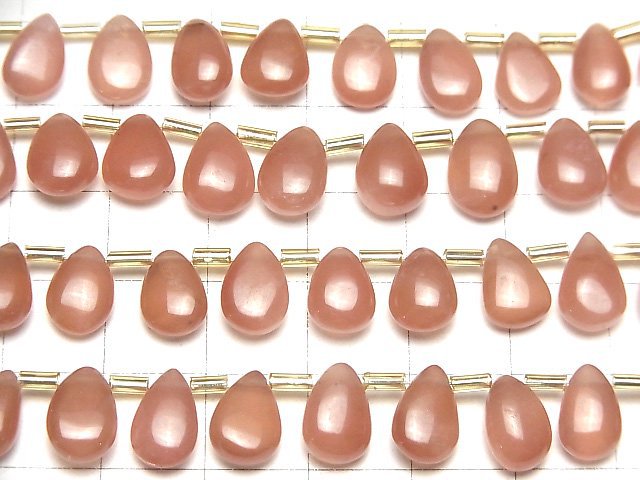 Peruanischer Rhodochrosit AAA- Birnenform (Glatt) halbe oder 1 Strang Perlen (ca. 7 Zoll/18 cm)
