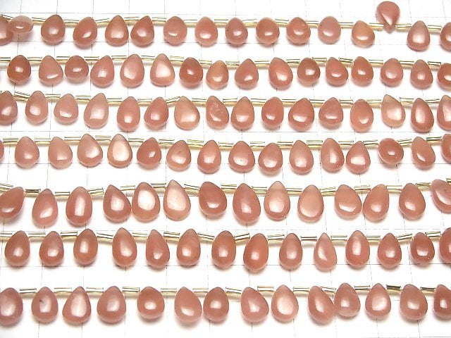 Peruanischer Rhodochrosit AAA- Birnenform (Glatt) halbe oder 1 Strang Perlen (ca. 7 Zoll/18 cm)