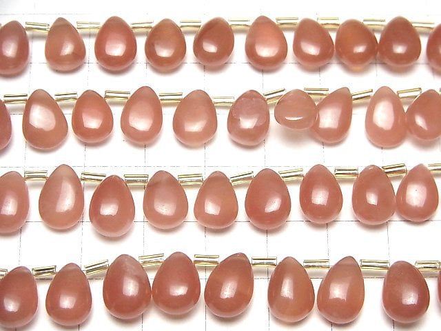 Peruanischer Rhodochrosit AAA- Birnenform (Glatt) halbe oder 1 Strang Perlen (ca. 7 Zoll/18 cm)