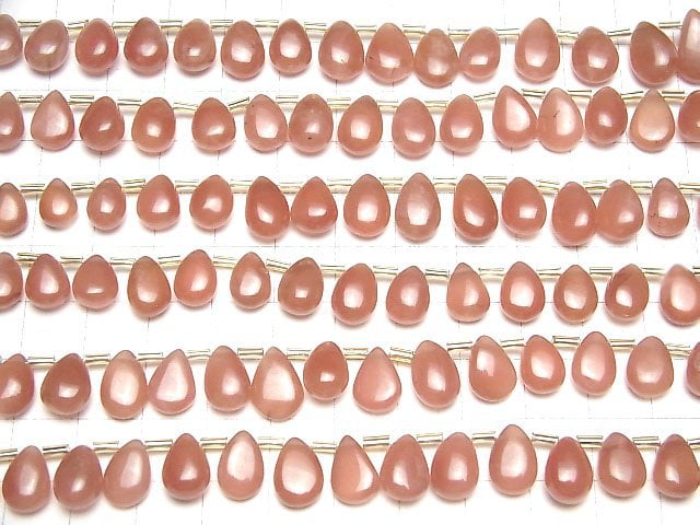 Peruanischer Rhodochrosit AAA- Birnenform (Glatt) halbe oder 1 Strang Perlen (ca. 7 Zoll/18 cm)