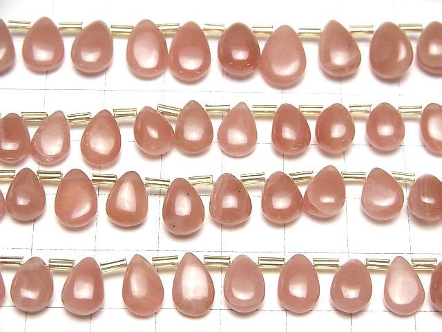 Peruanischer Rhodochrosit AA++ Birnenform (Glatt) halbe oder 1 Strang Perlen (ca. 7 Zoll/18 cm)