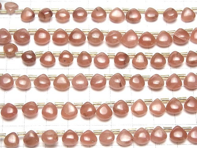 Peruanischer Rhodochrosit AA++ Kastanie (Glatt) halbe oder 1 Strang Perlen (ca. 7 Zoll/18 cm)