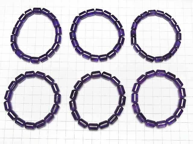 Amethyst AA++ Tube 10x8x8mm Armband