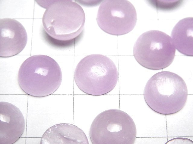 奈及利亞 鋰輝石 圓形素面蛋面 10x10毫米 1顆