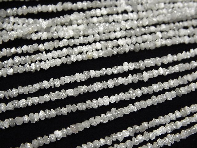 Weiße Diamant Chips halb oder 1Strang Perlen (ca. 16inch/40cm)