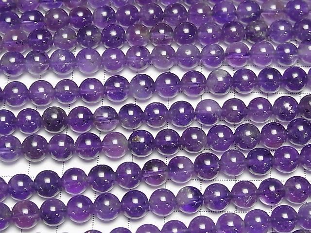 紫水晶 AA+ 圓珠 8毫米 一串(約15英寸/36公分)