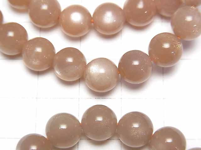 橘色月光石 AAA 級圓珠 8mm 手鍊