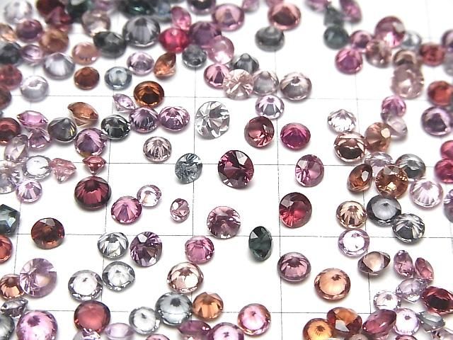 Hochwertiger mehrfarbiger Spinell AAA-lose Steine rund facettiert 2-4mm 5 Stück
