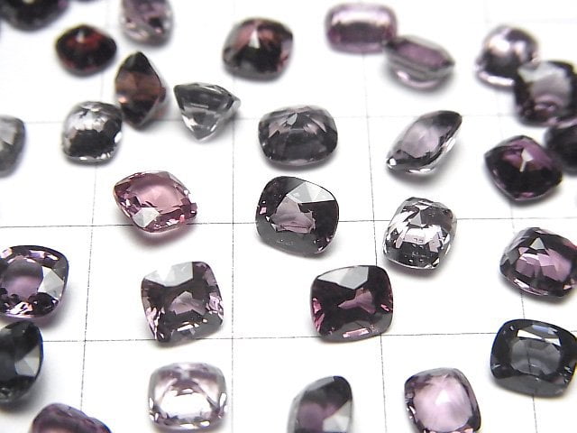 Hochwertiger mehrfarbiger Spinell AAA-lose Steine rechteckig facettiert 5-6mm 3 Stück