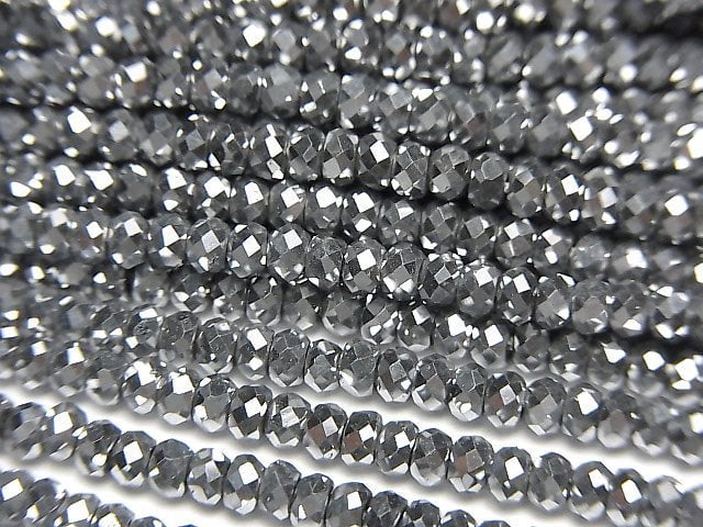 Hematite, Roundel Gemstone Beads