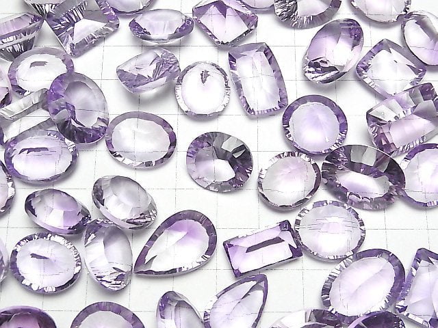 Hochwertiger Amethyst AAA lose Steine konvex geschliffen Mischform 2Stück