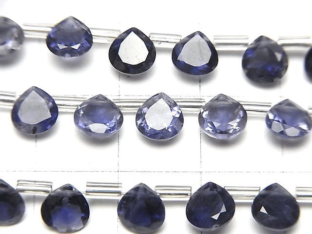 高品質堇青石 AAA 栗色刻面 6x6mm 半串或 1 串珠子 (18顆)