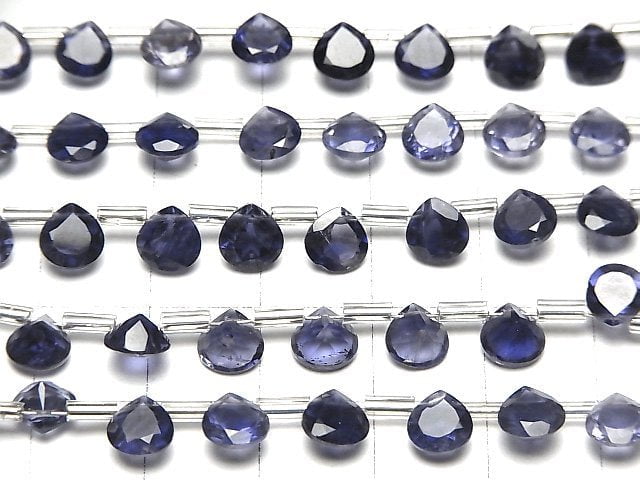 Hochwertiger Iolith AAA Kastanienbraun Facettiert 6x6mm halb oder 1 Strang Perlen (18 Stück)