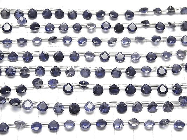 Hochwertiger Iolith AAA Kastanienbraun Facettiert 6x6mm halb oder 1 Strang Perlen (18 Stück)