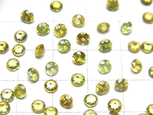Hochwertiger Sphene AAA Lose Stein Rund Facettiert 4x4mm 2 Stück