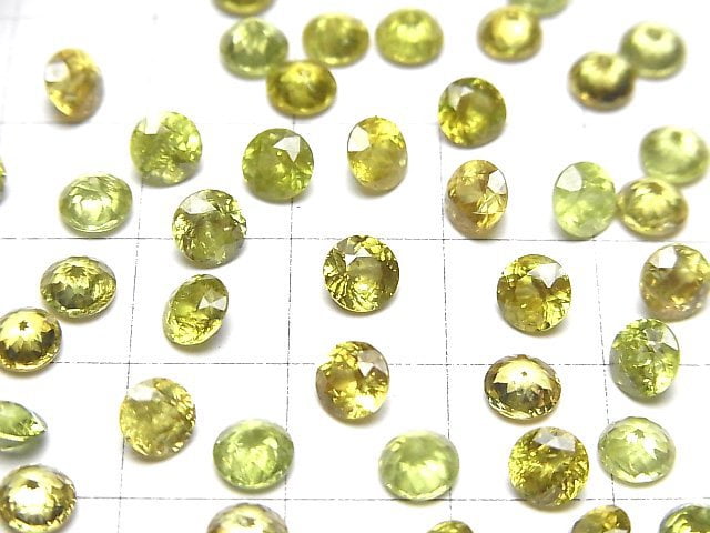 Hochwertiger Sphene AAA Lose Stein Rund Facettiert 5x5mm 1 Stück