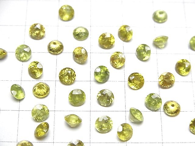 Hochwertiger Sphene AAA Lose Stein Rund Facettiert 5x5mm 1 Stück