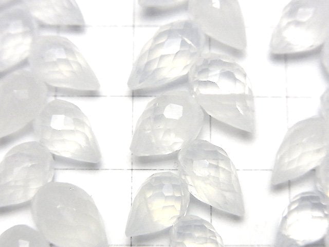 優質巴西冰石英AAA花苞刻面水滴形珠串(約6英吋/14公分)