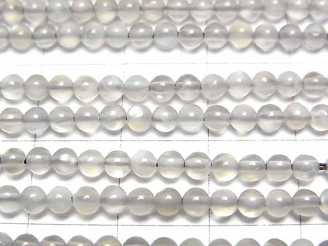 High Quality Gray Moonstone AAA- Round 3mm 1strand beads (aprx.15inch/37cm)