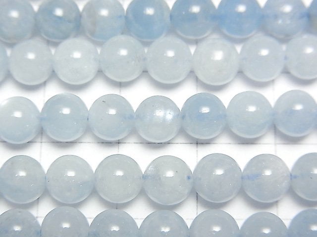Aquamarin AA Rund 6mm 1strang Perlen (ca. 15 Zoll/37 cm)