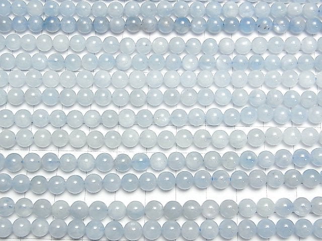 Aquamarin AA Rund 6mm 1strang Perlen (ca. 15 Zoll/37 cm)