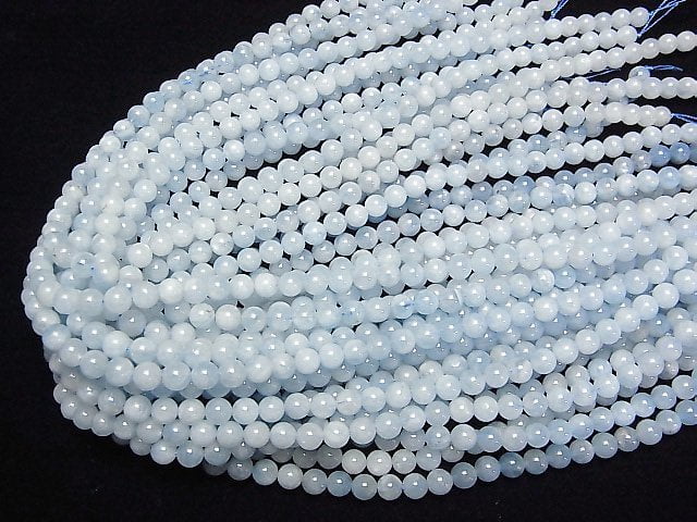 Aquamarin AA Rund 6mm 1strang Perlen (ca. 15 Zoll/37 cm)