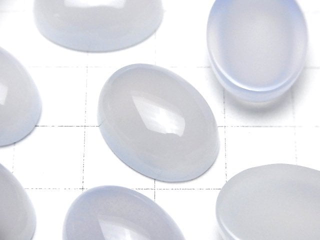 天然藍玉髓 AAA 蛋面刻面 20x15mm 1顆