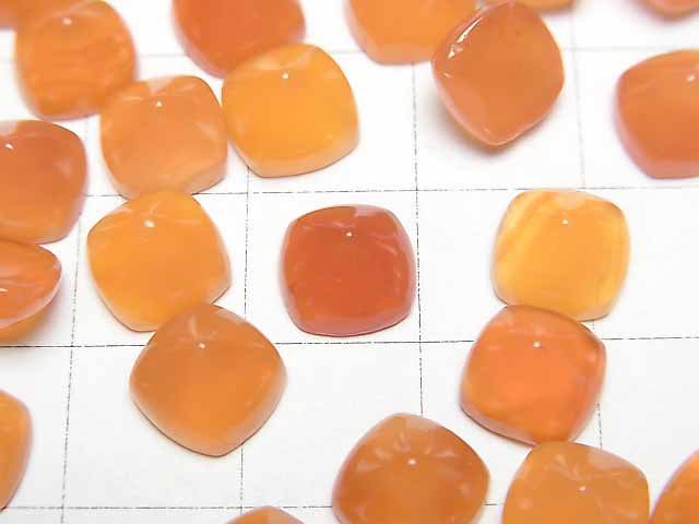 高品質紅玉髓 AAA 糖麵包山形切割 8x8mm 2顆