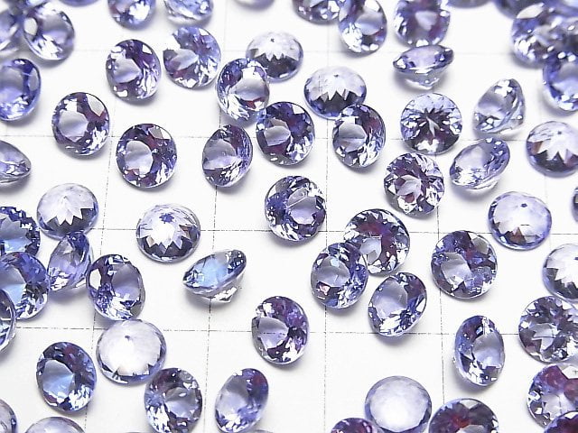 Hochwertiger Tansanit AAA Lose Stein Rund Facettiert 6x6mm 1 Stück