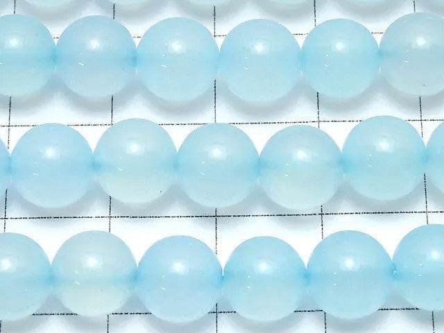 Sea Blue Chalcedony AA++ Round 8mm 1strand beads (aprx.15inch/36cm)