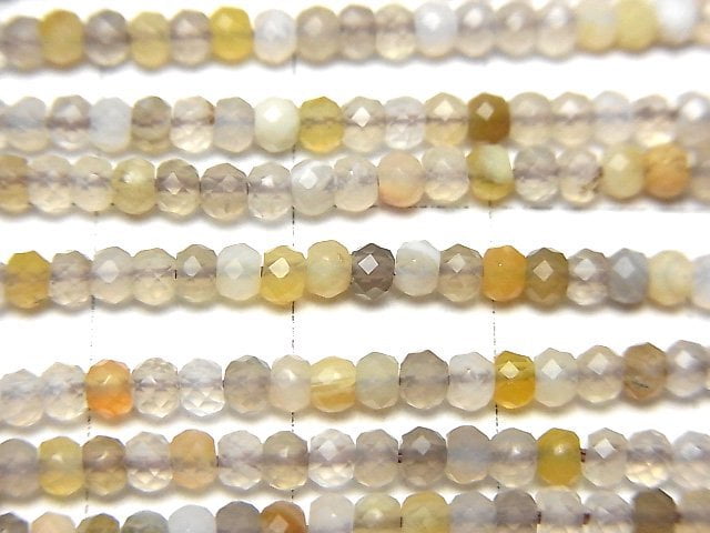 High Quality! Botswana Agate Faceted Button Rondelle 3x3x2mm 1strand beads (aprx.15inch/38cm)