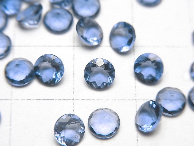 高品質變色螢石 AAA 刻面圓形裸石 5x5mm 3顆