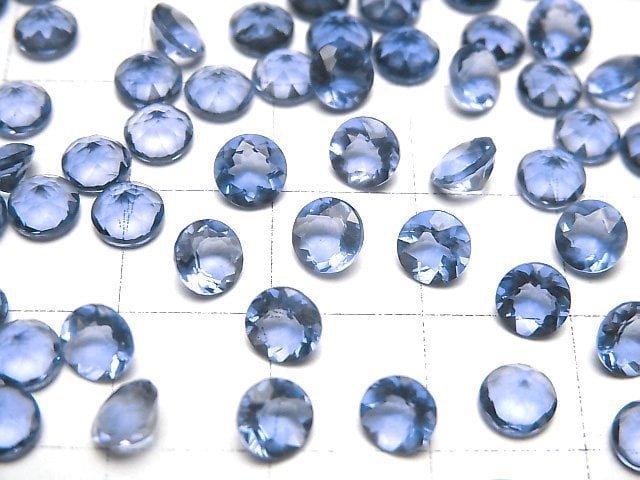 Hochwertiger Farbwechsel-Fluorit AAA Lose Steine Rund Facettiert 5x5mm 3 Stück