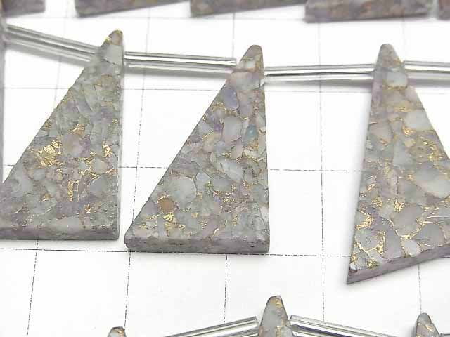 Copper Opal AAA Flat Triangle 25x15mm half or 1strand beads (8pcs )