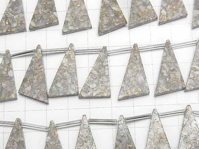 Copper Opal AAA Flat Triangle 25x15mm half or 1strand beads (8pcs )