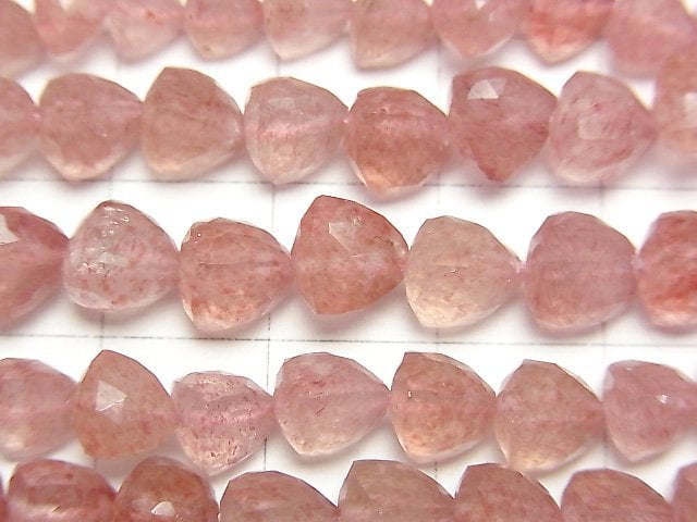 Pink Epidote AA+ Vertical Hole Triangle Cut half or 1strand beads (aprx.15inch/38cm)