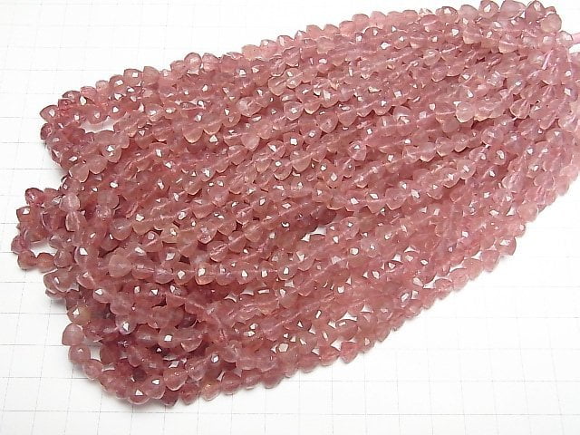 Pink Epidote AA+ Vertical Hole Triangle Cut half or 1strand beads (aprx.15inch/38cm)