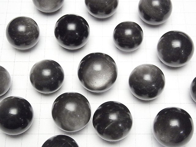 Silberobsidian AAA Kugel, Rund 21-25mm 1 Stück