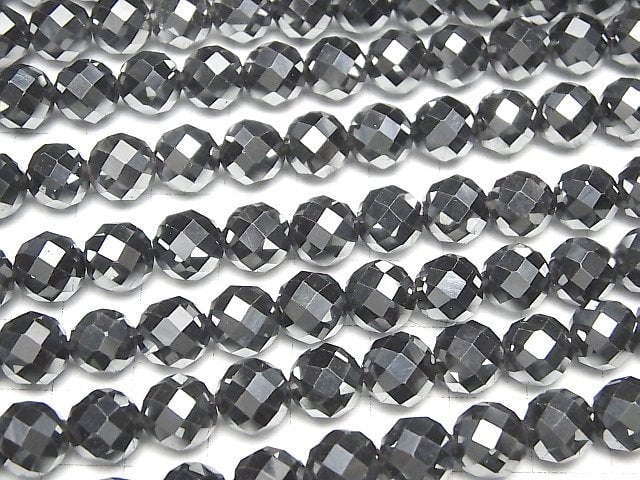 Hochwertig! Hämatit AAA 64 facettierte Runde 10mm 1Strang Perlen (ca. 15 Zoll/37 cm)