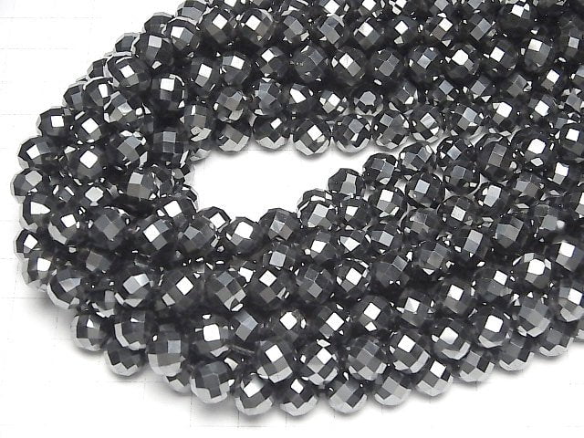 Hochwertig! Hämatit AAA 64 facettierte Runde 10mm 1Strang Perlen (ca. 15 Zoll/37 cm)