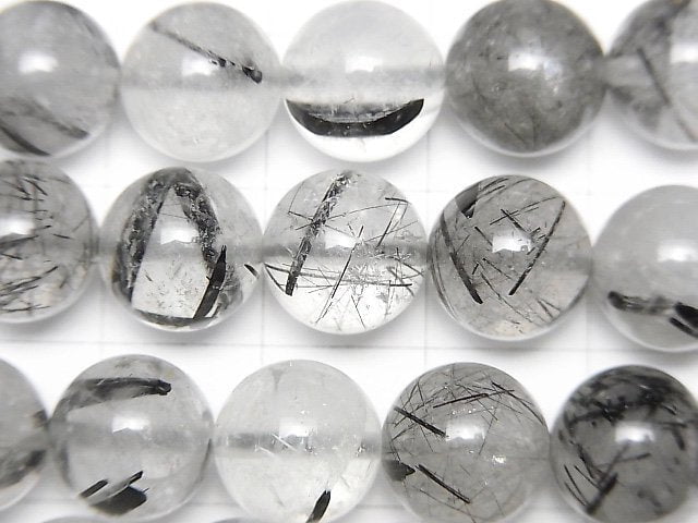 碧璽石英 AA++ 圓形 10mm 半串或一串珠子 (約15英寸/38公分)