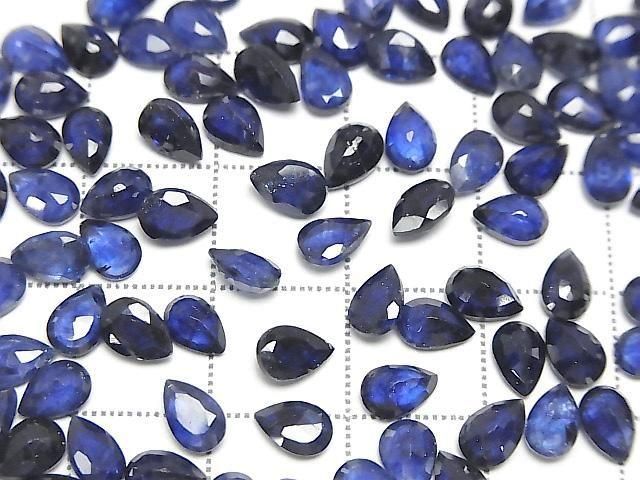 高品質藍寶石 AAA- 裸石 梨形 刻面 6x4mm 5顆