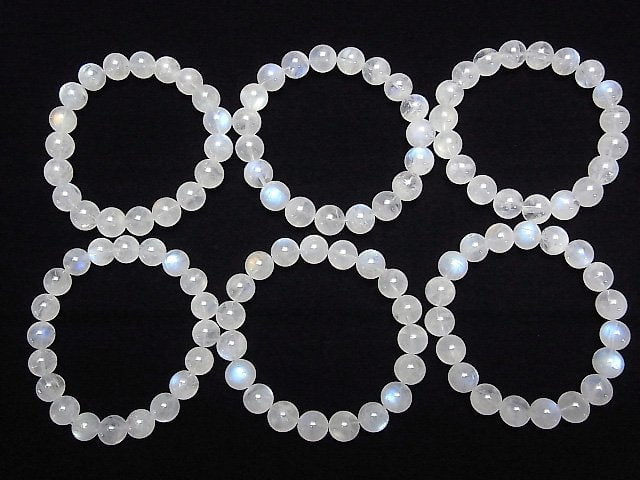 Regenbogen-Mondstein AAA- Rund 10mm Armband