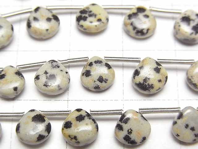 斑點碧玉栗色(平滑)6x6公釐 1串珠子(18顆)