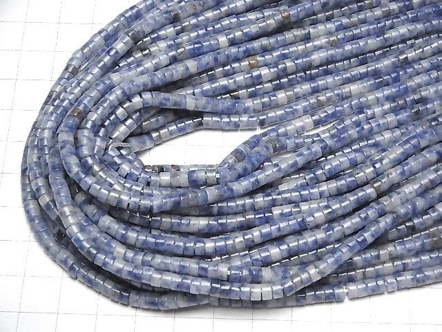 Sodalith AA+ Rondelle (Heishi) 4x4x2mm 1Strang Perlen (ca. 15Zoll/36cm)